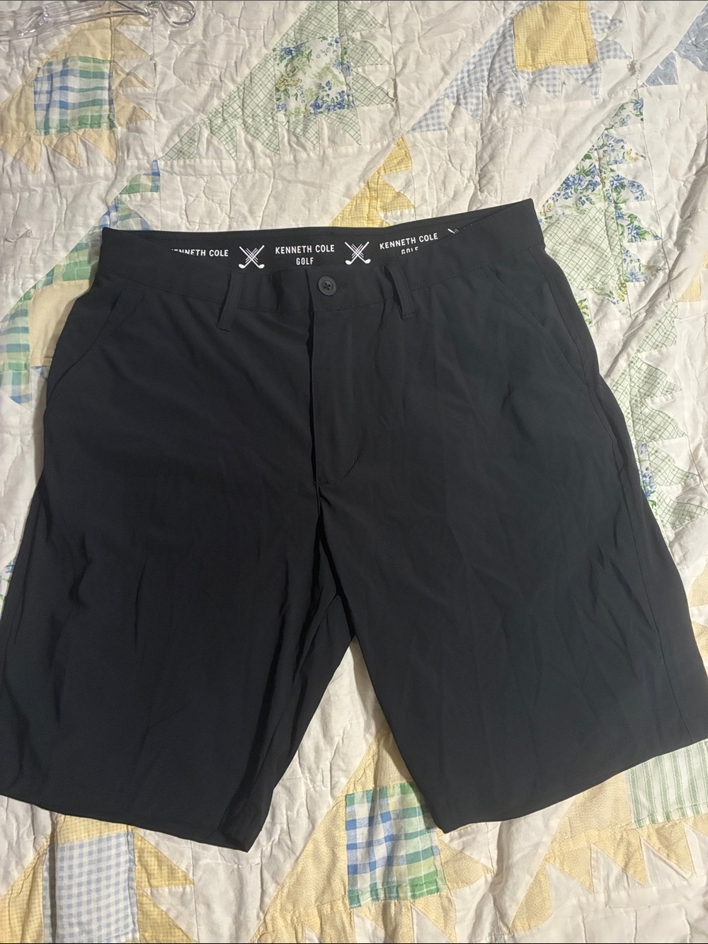 Kenneth Cole Black Men's Hybrid Golf Shorts